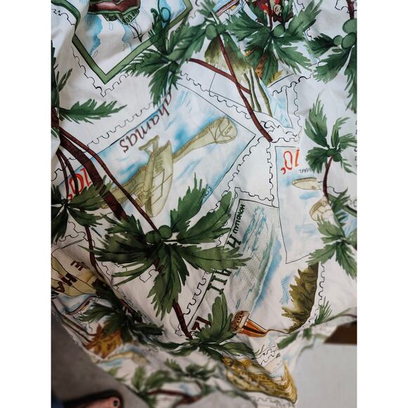 New Sheri Martin 16 Hawaii Tropical Island Fit Flare Post Card Travel DRESS - Picture 5 of 8